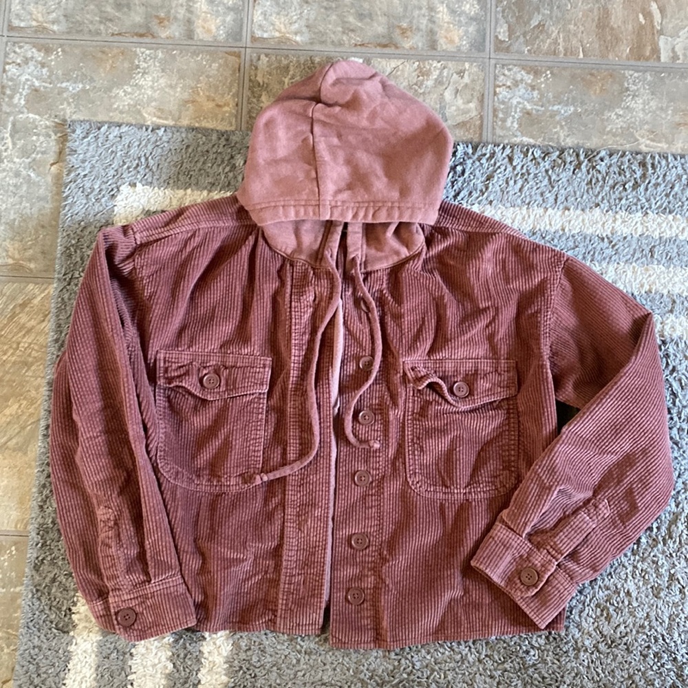 Cropped cord jacket